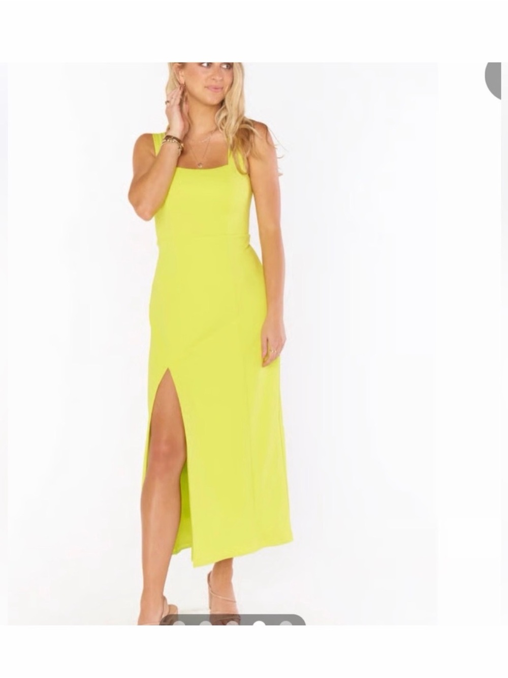 Show Me Your MuMu Neon Yellow Maxi Dress